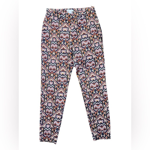 🟠H&M Mosaic Geo Print Skinny Pants – Size 6 - Picture 4 of 4